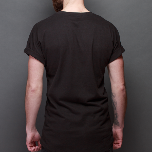 BAck of Black Natural Born Chest Logo Shirt