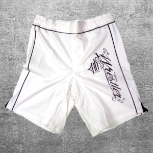 White Natural Born Wrestler Training Shorts